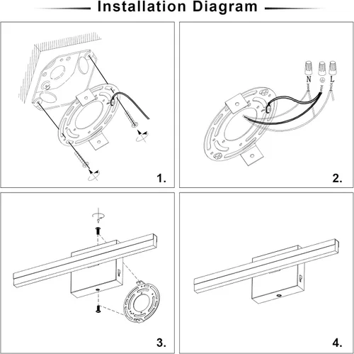 Vista 7 de Lámparas LED modernas para tocador de baño, 24 pulgadas, regulables, 5CCT, 18W, luz de baño sobre espejo, accesorios de iluminación de pared negra