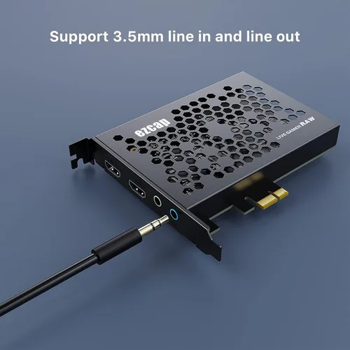 Vista 6 de Ezcap Tarjeta de captura de video PCI-E interna 4K HDMI para transmisión en vivo, juegos de PC y mezcla de sonido, compatible con Windows, Mac, PS4