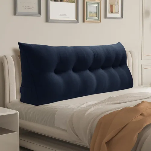 Vista 17 de WOWMAX - Almohada grande triangular con respaldo para cabecera, almohada de posicionamiento para lectura en forma de cuña, con funda extraíble