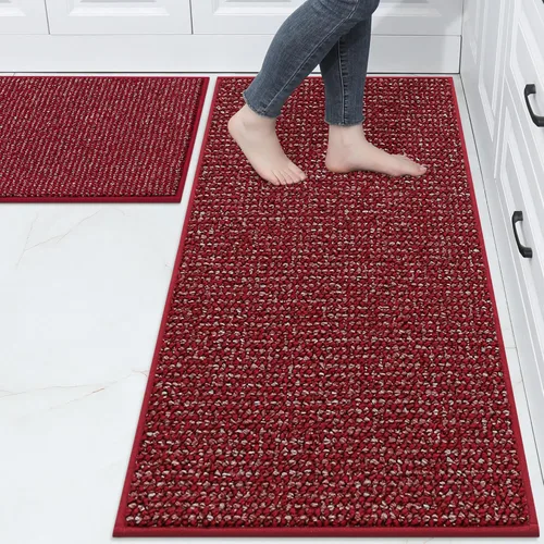 Vista 57 de BEQHAUSE Alfombras de cocina de 20 x 32 pulgadas, antideslizantes, para piso, súper absorbentes y resistentes a las manchas, lavables a máquina