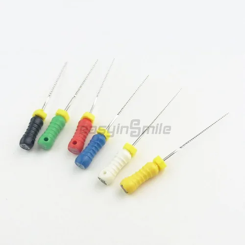 Vista 3 de Easyinsmile Archivos endodónticos dentales del acero inoxidable de la mano del uso de los K-Files los 25MM (6#)