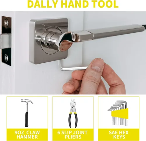 Vista 3 de Juego de herramientas de 39 piezas para el hogar - Kit básico de herramientas para el hogar, pequeño kit de herramientas manuales con estuche