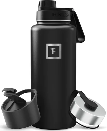 Vista 96 de IRON °FLASK Frasco de hidratación para acampar y senderismo con boquilla, botella de agua deportiva de acero inoxidable con aislamiento de boca
