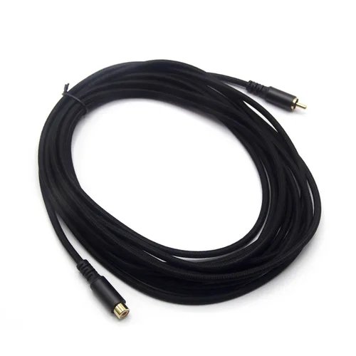 REXUS Cable de extensión RCA macho a famale, cable de audio estéreo RCA de alta fidelidad, chapado en oro, carcasa de cobre trenzado de nailon (20