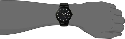 Vista 4 de Bulova Men's 3-Hand Quartz Watch with Diamond Dial and Edge to Edge Crystal