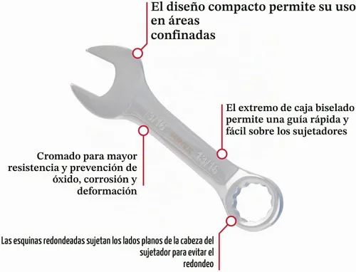 Vista 3 de Sunex Tools 9604 Juego de llaves de combinación SAE Super Jumbo, 4 piezas, plateado