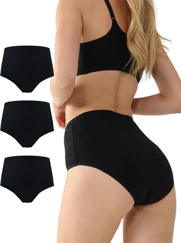 Vista 13 de BATTEWA Ropa interior para incontinencia para mujer, ropa interior a prueba de fugas, lavables, de algodón, de absorción de la vejiga, protección