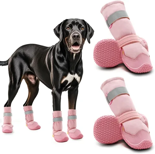 Vista 14 de Hcpet - Zapatos para perros, para perros grandes, botines transpirables para perros pequeños y medianos, botas antideslizantes para perros