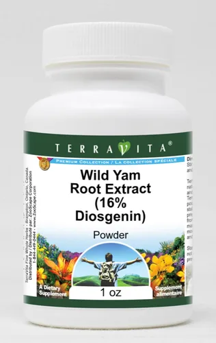 Extracto de raíz de ñame silvestre (16% Diosgenin) Polvo (1 oz, ZIN: 514293)
