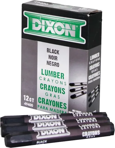 Vista 2 de Dixon Crayones de Madera, Negro Carbón, 12/Caja (49400)