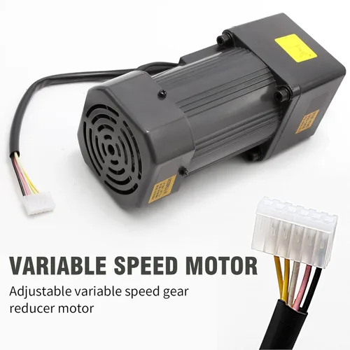 Vista 3 de Motor de engranaje de la CA de 250W 5K 110V, motor variable ajustable del reductor del engranaje con el regulador de la velocidad para la industria