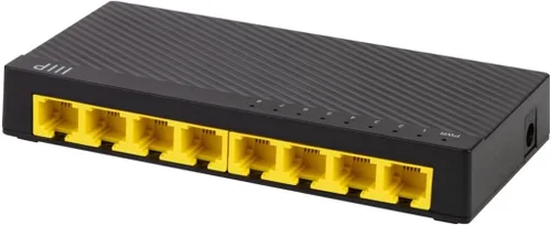 Vista 3 de Monoprice Switch de escritorio no administrado Gigabit Ethernet de 8 puertos - 10/100/1000Mbps, RJ45, IEEE 802.3ab, Plug-n-Play, diseño sin