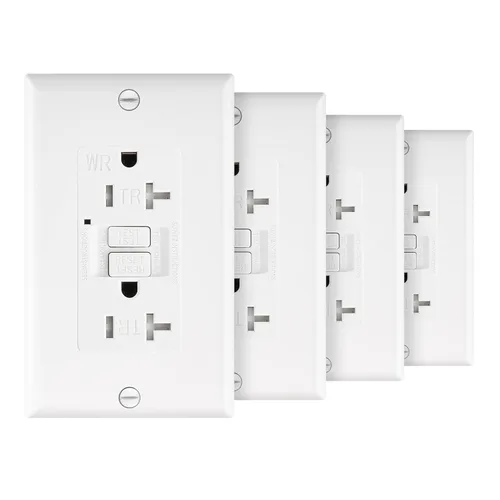 Vista 10 de Wengart Toma de corriente GFCI, 125 VCA 15 Amp con diseño más delgado, resistente a la intemperie y resistente a manipulaciones, receptáculos GFI