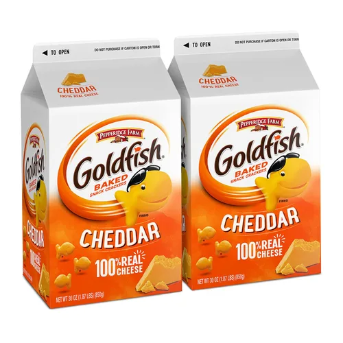 Vista 9 de Pepperidge Farm Goldfish Baked Snack Crackers, queso cheddar, 1 onza, paquete de 60