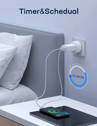 Vista 3 de Enchufe inteligente, compatible con Smart Life, Siri, SmartThings, Alexa Google Assistant para control de voz, control remoto, temporizador, mini