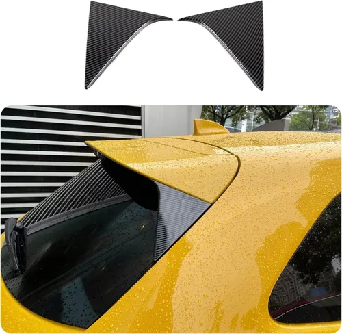 Accesorios de coche para Honda HR-V HRV 2023 2024 alerón trasero lateral biselado cubierta de ventana (fibra de carbono negro) 2 piezas ABS