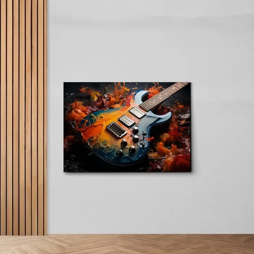 Vista 6 de Print guitar canvas print wall decor, ready to hang wall print, design canvas print, Canvas Wall Dekor