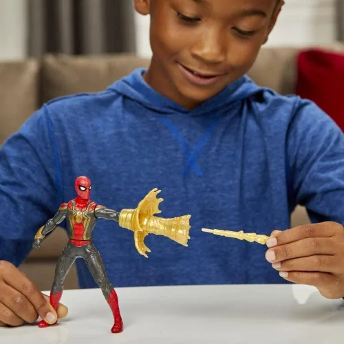Vista 5 de Marvel Spider-Man: No Way Home Mystery Webgear/Spider-Man Iron Spider Traje Integrado Figura de acción F1916 Auténtica