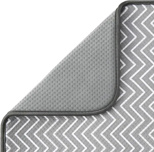 Vista 4 de SUBEKYU Tapete de secado de platos para encimera de cocina, almohadillas absorbentes de microfibra para escurridor/estante de platos debajo