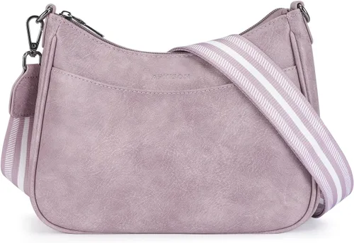 Vista 9 de APHISON Bolso cruzado de cuero moderno con correa ajustable, bolso de hombro para mujer