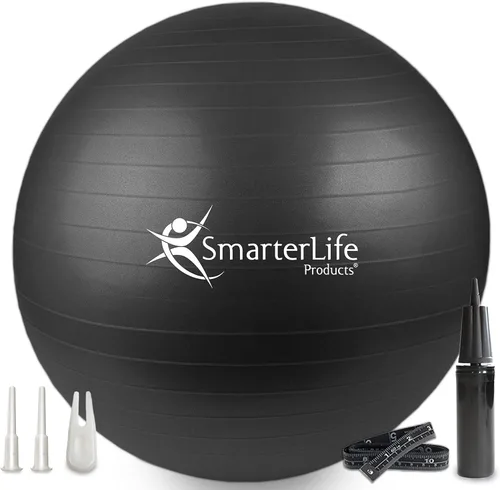SmarterLife - Pelota de yoga y ejercicio para fitness, equilibrio, estabilidad o embarazo, pelota para entrenamiento de tronco y terapia física,