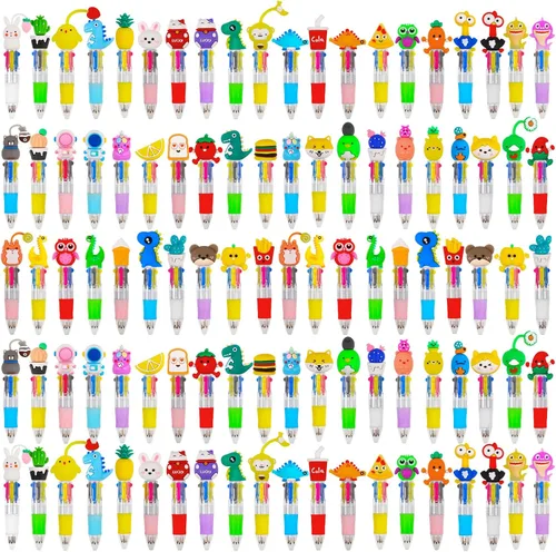 Vista 21 de CZWZ 8 piezas de bolígrafos de cuentas navideños, bolígrafos de plástico con cuentas y cuentas de silicona multicolor, bolígrafos navideños