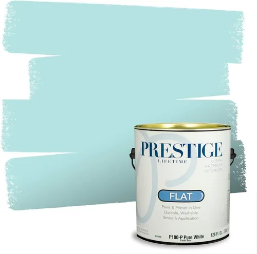 Vista 86 de Prestige Paints. - Base y pintura para exteriores en un solo galón, 1 galón. plano, comparable con Sherwin Williams Topsail.