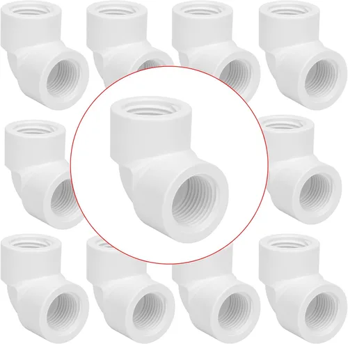 Vista 24 de Paquete de 20 adaptadores de acoplamiento niple de PVC de 1/2 pulgada (macho x macho) rosca de tubería PVC NPT de 1/2" para fontanería, uso