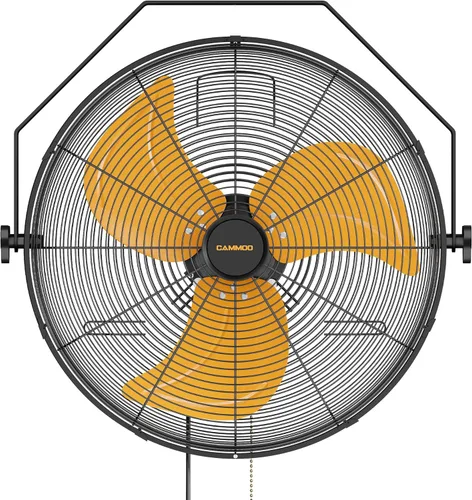 CAMMOO Ventilador de montaje en pared de 18 pulgadas, cable de alimentación extendido de 6.6 pies, ajuste de inclinación de 360°, ventilador