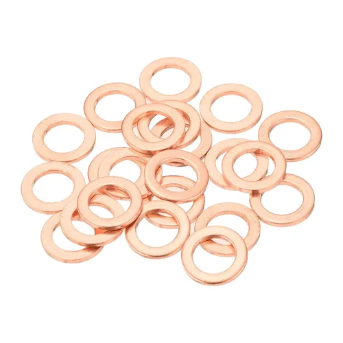 Vista 62 de MECCANIXITY - 52 piezas de arandelas planas de cobre, arandelas de sellado de anillo de trituración métricas mejoradas de cobre de 3x7x1mm