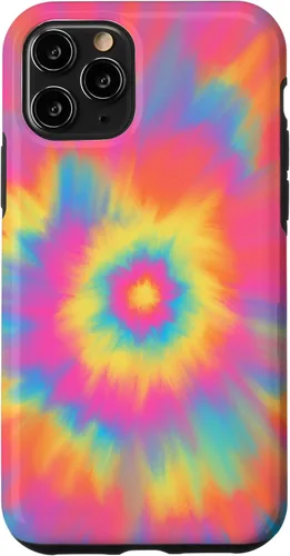 Vista 29 de Funda de diseño abstracto de remolino de arco iris colorido Tie Dye para iPhone 16