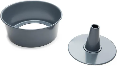 Vista 4 de Fox Run Molde antiadherente para pastel de ángel con parte inferior extraíble, 10 x 10 x 4.5 pulgadas, metálico