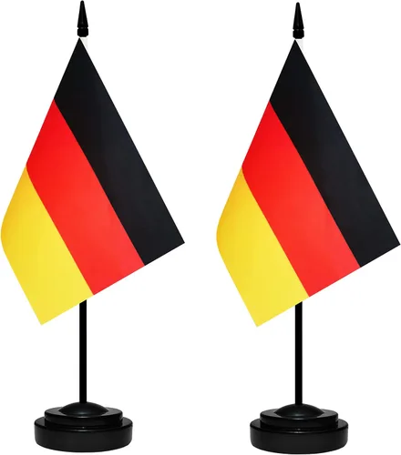 Vista 31 de Juego de banderas de escritorio de Argentina, paquete de 2 banderas argentinas de mesa, mini bandera de escritorio pequeña con poste negro sólido