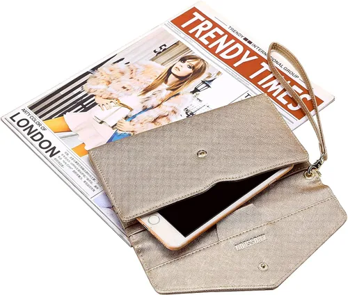 Vista 3 de Krosslon - Cartera para viajes con seguridad RFID para pasaporte, organizador de documentos, con correa para la muñeca