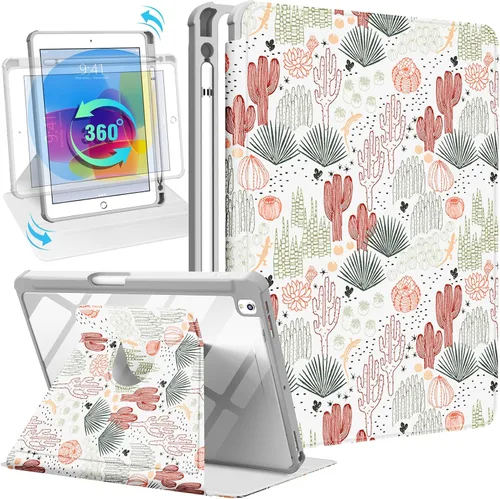 Vista 17 de Uppuppy Funda para iPad de 9ª/8ª/7ª/Air de 3ª Generación Caso 10.2" y para iPad Pro de 10.5 Pulgadas Fundas Soporte Giratorio de 360 Grados Funda