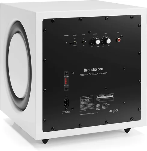 Vista 7 de Audio Pro SW-10 - Subwoofer alimentado - 33-120 Hz, 200W - Blanco Black