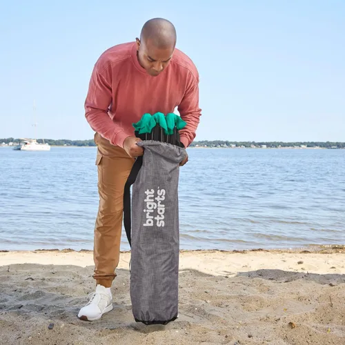 Vista 3 de Summer Infant Pop 'N Play Deluxe Ultimate Playard, Aqua Splash - Corralito portátil de cobertura completa para interiores/exteriores con plegado