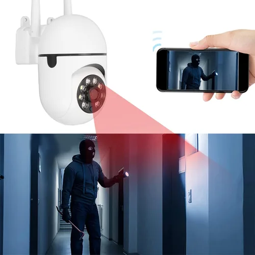 Vista 3 de Cámara interior HD 1080P con detección de movimiento, audio de 2 vías, vista de 360°, control de aplicación de teléfono, cámara inteligente