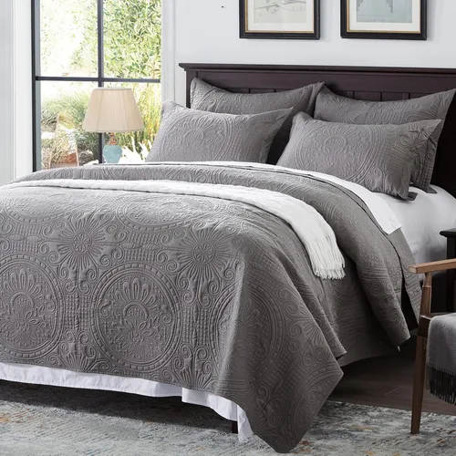 Vista 11 de Anluoer Juego de ropa de cama de tamaño individual, color naranja quemado en relieve, colchas ligeras de microfibra suave de verano, cubrecama