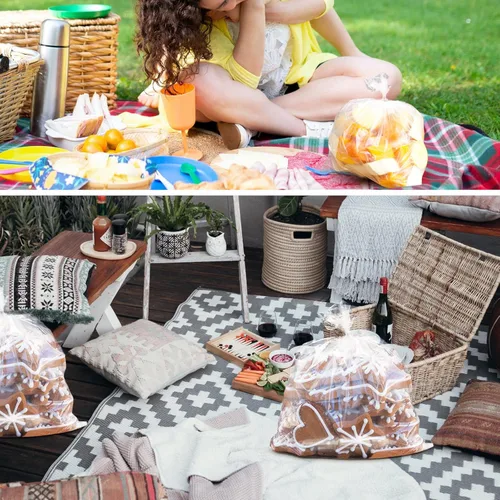 Vista 7 de WFPLUS Paquete de 100 bolsas de polietileno planas de plástico transparente de 1 mil, de 12 x 15 pulgadas, bolsas de mercancía para ropa