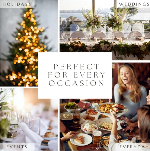 Vista 8 de Elrene Home Fashions - Servilletas Continentales de Textura Sólida Resistente al Agua y a las Manchas, Juego de 4, Negro