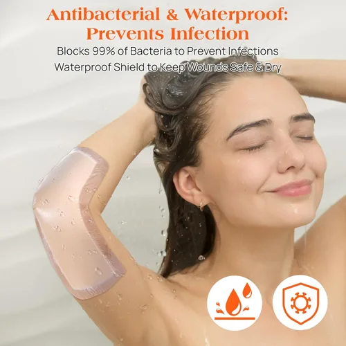 Vista 5 de Apósito de espuma de silicona con borde, 4 x 12 pulgadas (5 piezas) apósito de espuma adhesiva suave para el cuidado de heridas, impermeable