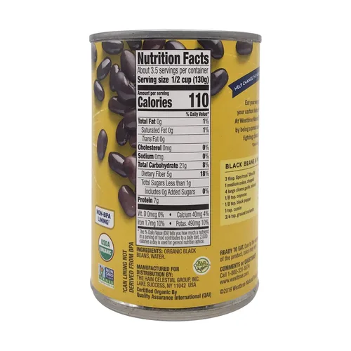 Vista 2 de Westbrae Natural Frijoles Negros Orgánicos Vegetarianos - 15 oz