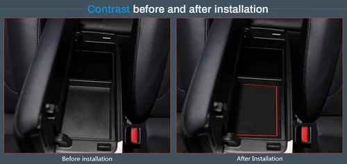 Vista 13 de Auovo Cup Holder Insert Linerts for Toyota Prius Accessories 2016-2022 Custom Fit Anti dust Mats Door Pocket Liners Cup Holder Console Mats Pads