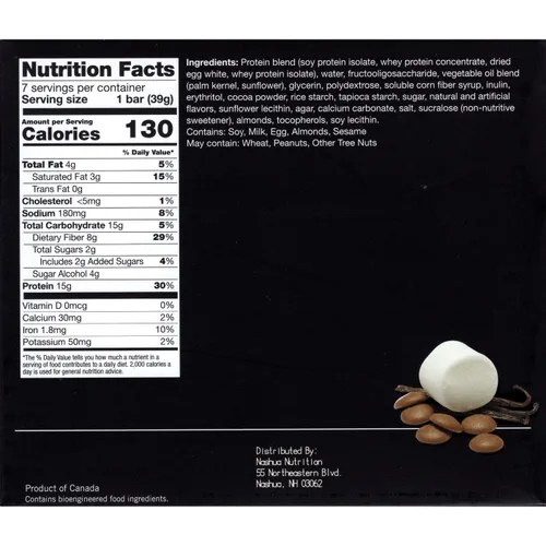 Vista 2 de Proti-Thin Barras de proteína de chocolate con vainilla, 0.51 onzas de proteína, bajas en calorías, muy bajas en carbohidratos (VLC), bajas