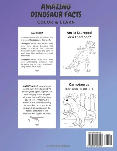 Vista 2 de INTERESTING DINOSAUR FACTS FOR CURIOUS KIDS - Educational & Easy to Read - COLOR & LEARN - Fun Dinosaur Book for Kids (4 -8 Years)