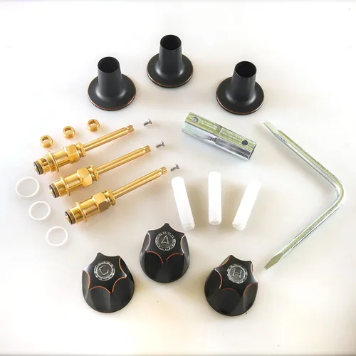 Vista 3 de SENTO - Juego de 3 manijas para bañera y ducha, grifos Pfister, fácil instalación, metal resistente, bronce aceitado