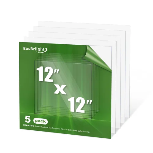 Vista 12 de Paquete de 10 hojas de PET y plexiglás de 8 x 10 x 0,05 pulgadas, paneles de plástico flexible transparente, para pintura, manualidades, letreros