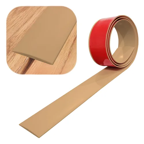 Vista 8 de Rubber Bond Tira de transición de suelo, tiras de vinilo autoadhesivas para suelos laminados, tira divisora plana, fácil de instalar y despegar