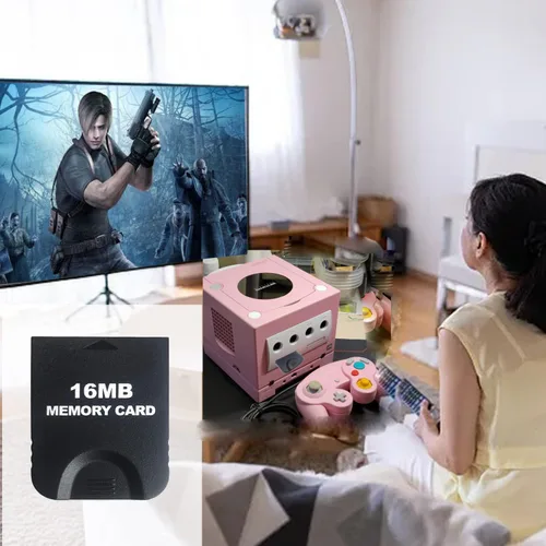 Vista 5 de Tarjeta de memoria Gamecube de 16 MB (251 bloques), tarjeta de memoria de juegos de alta velocidad compatible con juegos de accesorios de consola